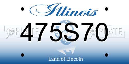 475S70 Illinois License Plate