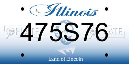 475S76 Illinois License Plate