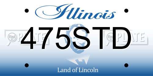 475STD Illinois License Plate