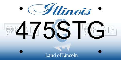 475STG Illinois License Plate