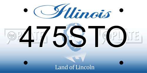 475STO Illinois License Plate