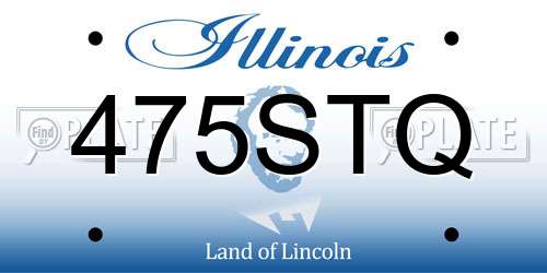 475STQ Illinois License Plate