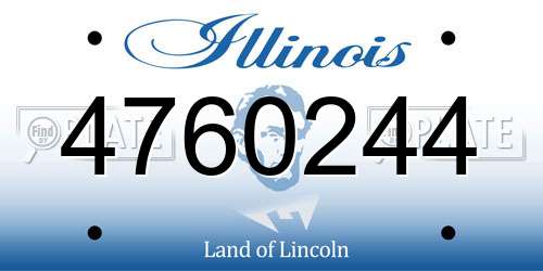 4760244 Illinois License Plate
