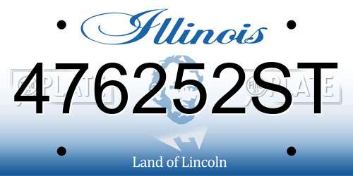 476252ST Illinois License Plate