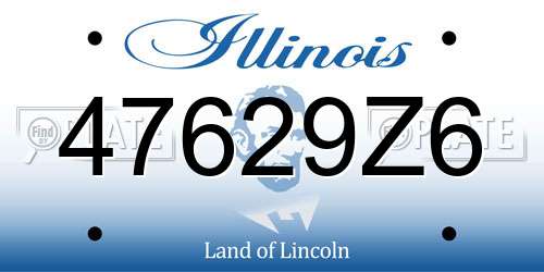 47629Z6 Illinois License Plate