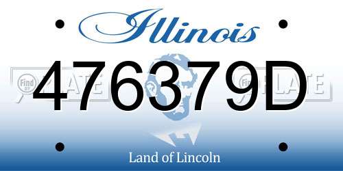 476379D Illinois License Plate