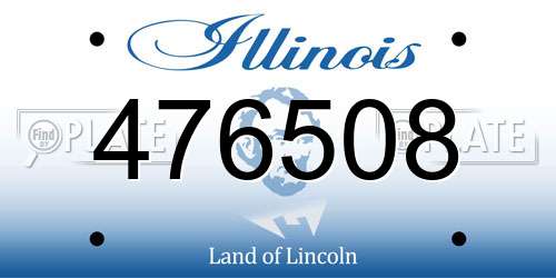 476508 Illinois License Plate
