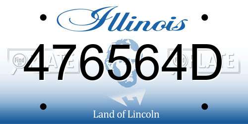 476564D Illinois License Plate