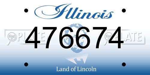 476674 Illinois License Plate