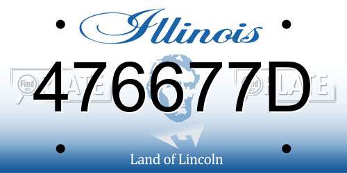 476677D Illinois License Plate