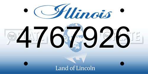 4767926 Illinois License Plate