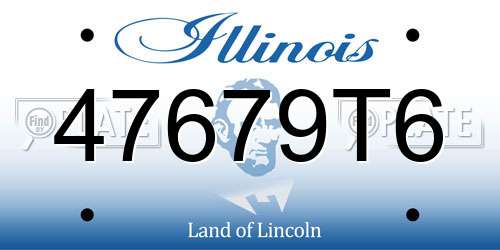 47679T6 Illinois License Plate