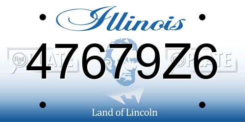 47679Z6 Illinois License Plate