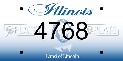 4768 Illinois License Plate