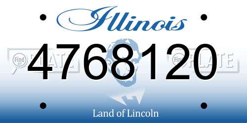 4768120 Illinois License Plate