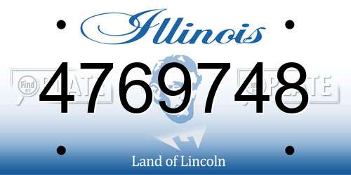 4769748 Illinois License Plate