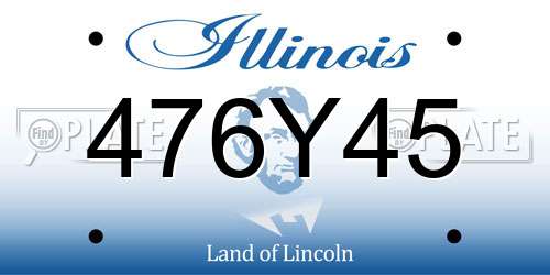 476Y45 Illinois License Plate