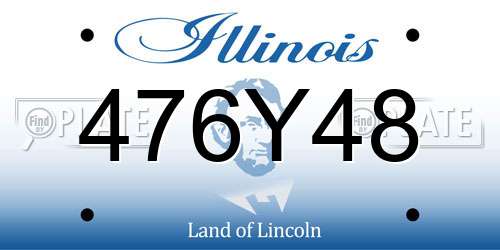476Y48 Illinois License Plate