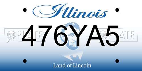 476YA5 Illinois License Plate