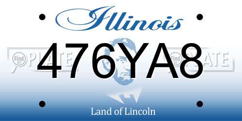 476YA8 Illinois License Plate