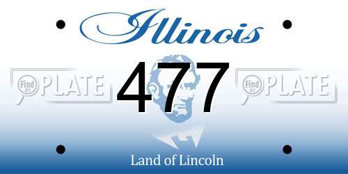 477 Illinois License Plate