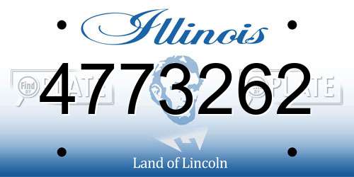4773262 Illinois License Plate