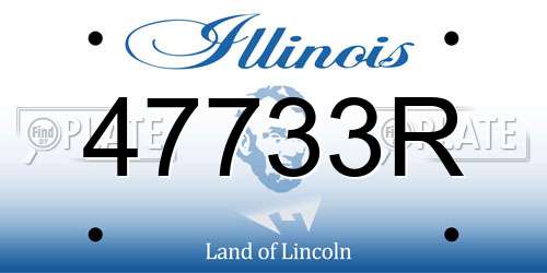 47733R Illinois License Plate