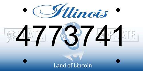 4773741 Illinois License Plate