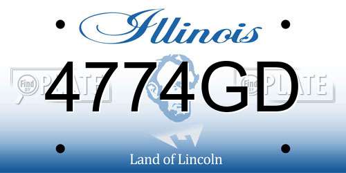 4774GD Illinois License Plate