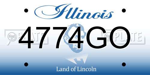 4774GO Illinois License Plate