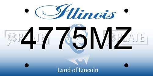 4775MZ Illinois License Plate
