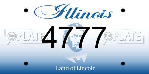 4777 Illinois License Plate