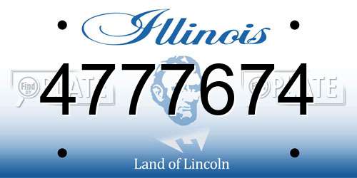 4777674 Illinois License Plate