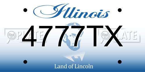 4777TX Illinois License Plate