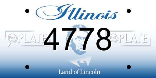 4778 Illinois License Plate
