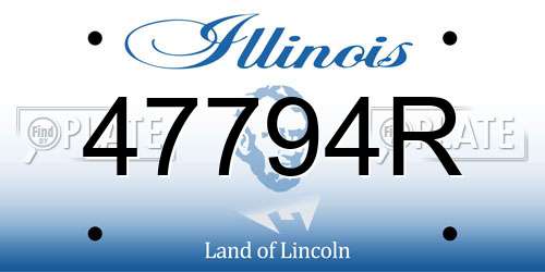 47794R Illinois License Plate