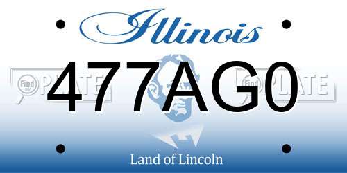 477AG0 Illinois License Plate