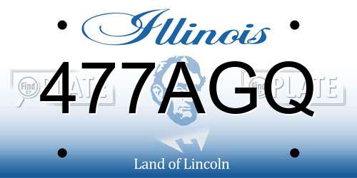 477AGQ Illinois License Plate