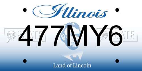 477MY6 Illinois License Plate