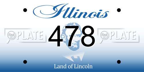 478 Illinois License Plate