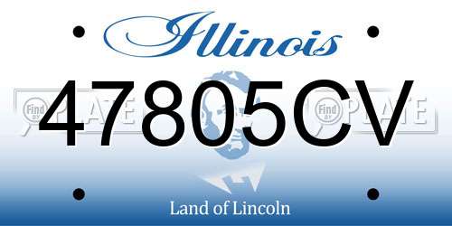 47805CV Illinois License Plate
