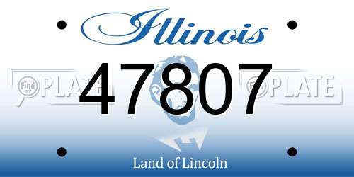 47807 Illinois License Plate