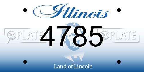 4785 Illinois License Plate