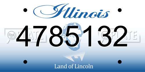 4785132 Illinois License Plate
