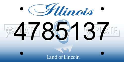 4785137 Illinois License Plate