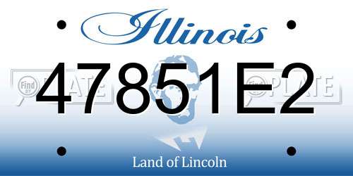 47851E2 Illinois License Plate