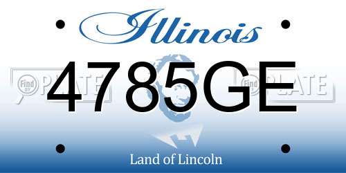 4785GE Illinois License Plate