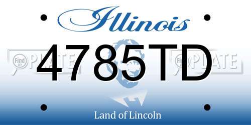 4785TD Illinois License Plate