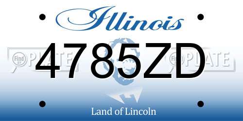4785ZD Illinois License Plate