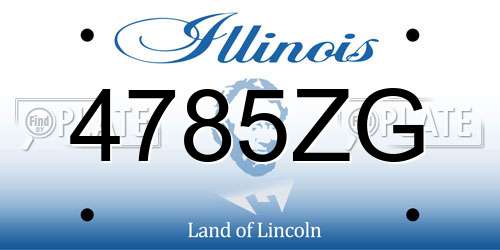 4785ZG Illinois License Plate